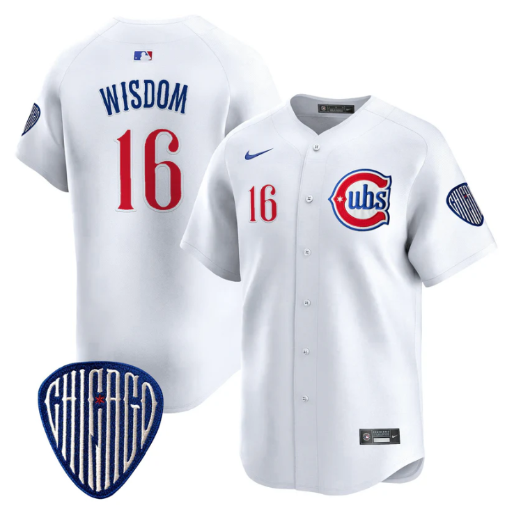Patrick Wisdom Jersey #16 Chicago Cubs Blue Alternate Vapor Premier Limited Stitched White