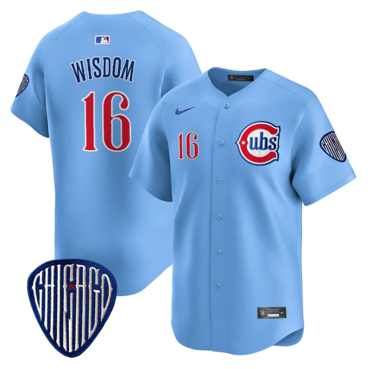 Patrick Wisdom Jersey #16 Chicago Cubs Blue Alternate Vapor Premier Limited Stitched Blue