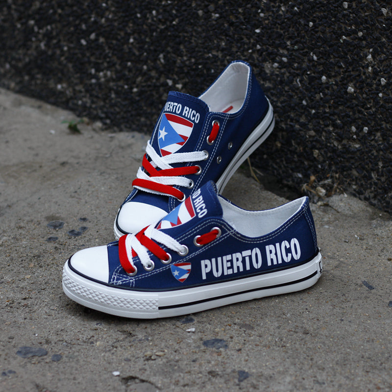 PUERTO RICO Canvas Sneakers Shoes For Men Women Fans