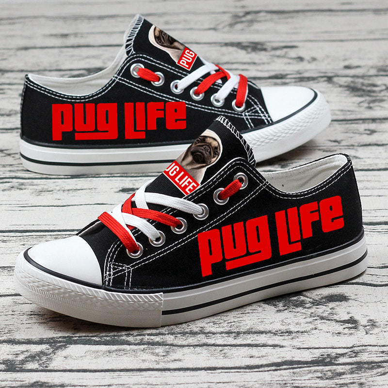 PUG Canvas Sneakers Shoes For Men Women Fans