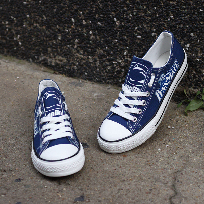 Penn State Nittany Lions Limited Print NCAA College Students Low Top Canvas Shoes Sport Sneakers