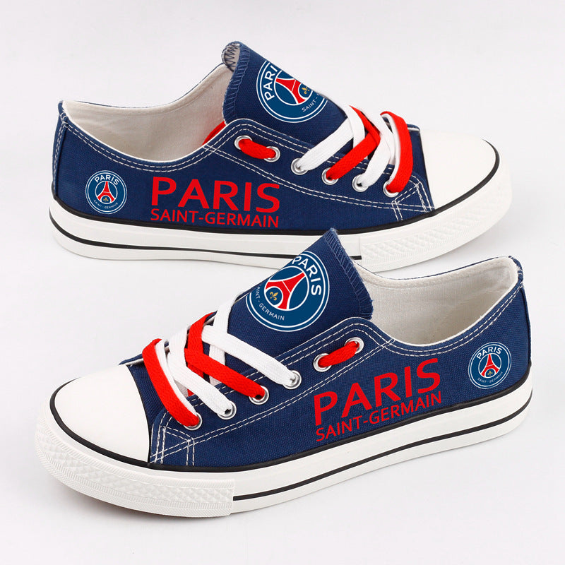 Paris Saint-Germain Football Club Low Top Canvas Sport Sneakers Shoes For Men Women Fans
