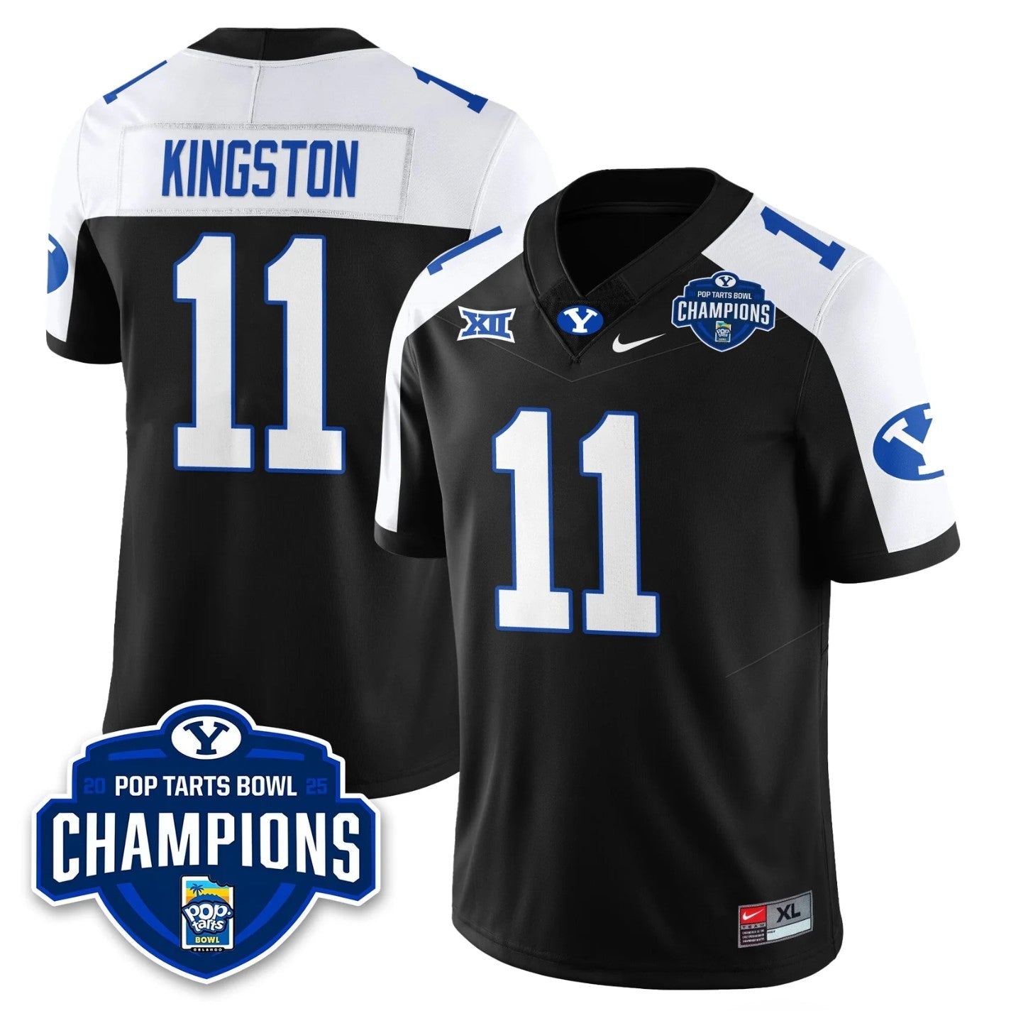 Parker Kingston Jersey #11 BYU Cougars 2025 Pop-Tarts Bowl Champions