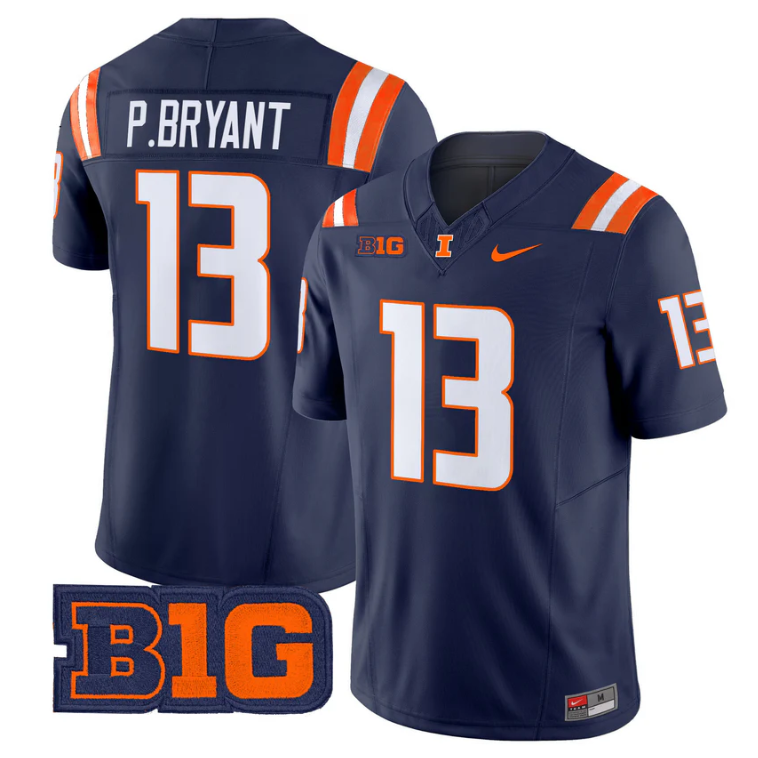 Pat Bryant Jersey #13 Illinois Fighting Illini 2025 Vapor Stitched