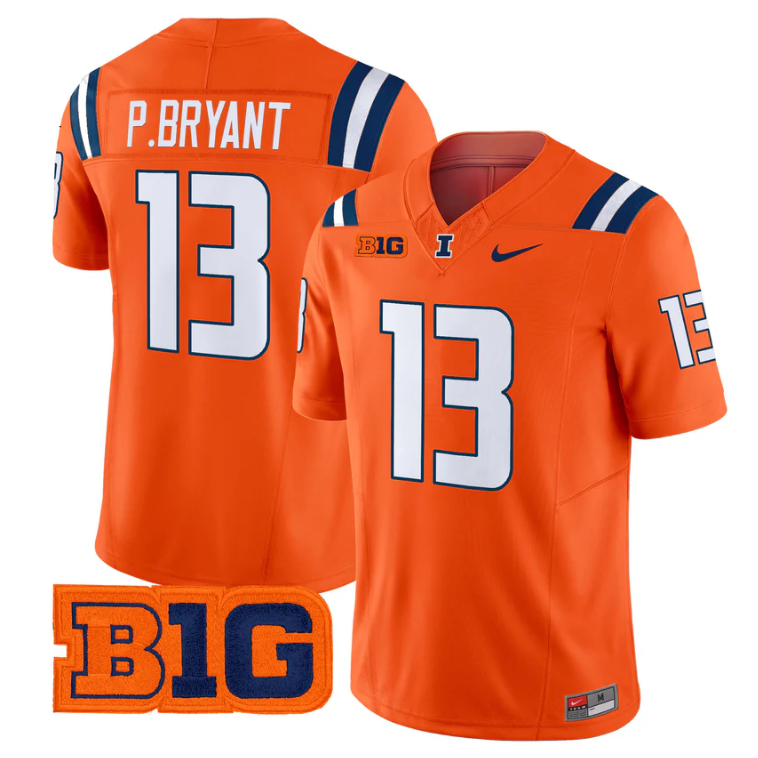 Pat Bryant Jersey #13 Illinois Fighting Illini 2025 Vapor Stitched