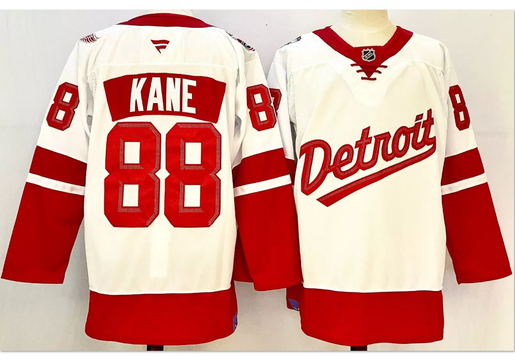 Patrick Kane Jersey #88 Detroit Red Wings 2025 Stadium Series Stitched White