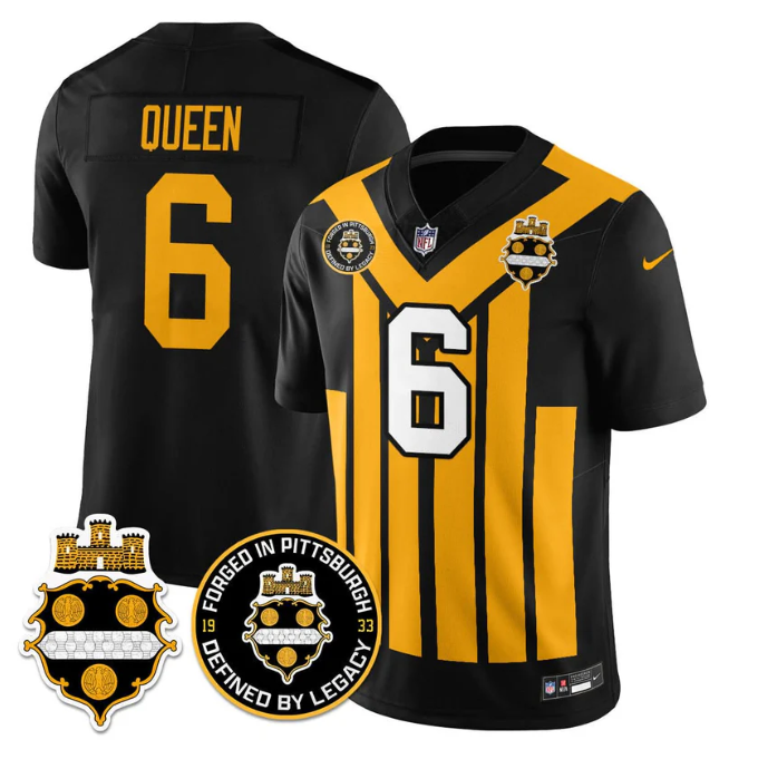 Patrick Queen Jersey #6 Alternate 1933 Throwback Limited All Stitched Black