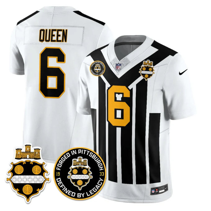 Patrick Queen Jersey #6 Alternate 1933 Throwback Limited All Stitched White