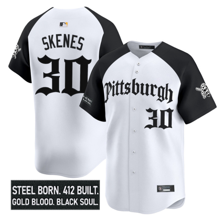 Paul Skenes Jersey #30 Pittsburgh Pirates Gothic Steel City Edition