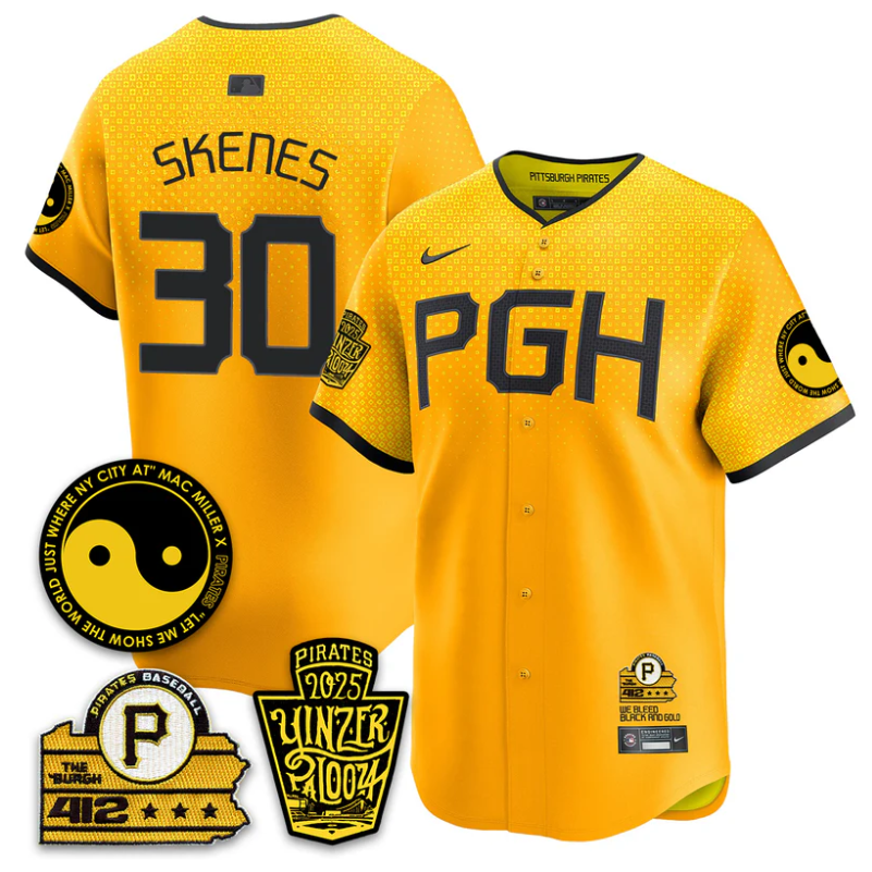 Paul Skenes Jersey #30 Pittsburgh Pirates Yinzerpalooza 2025 City Connect