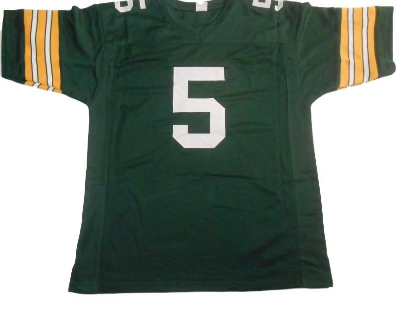 Paul Hornung CUSTOM STITCHED Unsigned Football Jersey Green