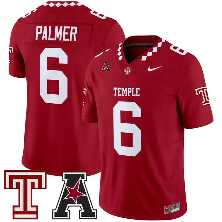 Paul Palmer Jersey #6 Temple Owls 2025 Vapor Limited Stitched
