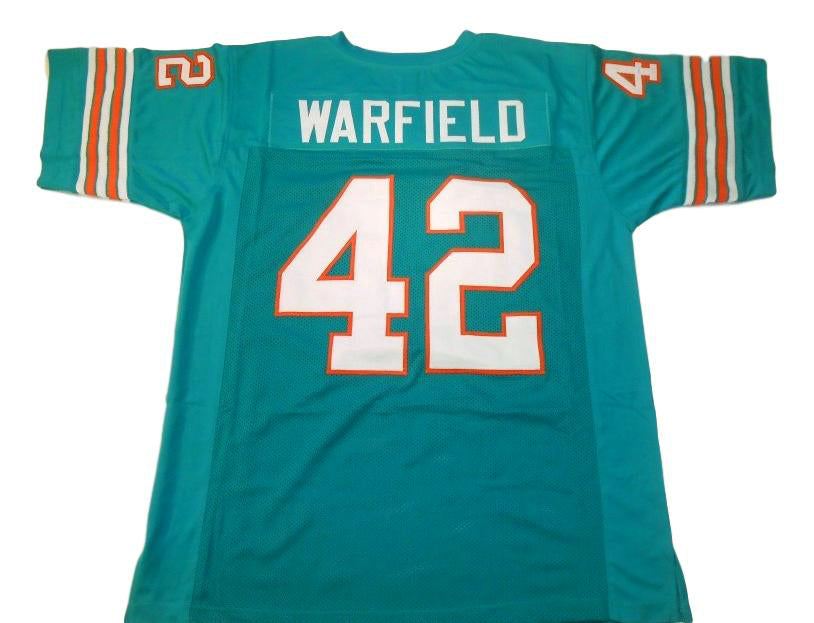Paul Warfield CUSTOM STITCHED Unsigned Football Jersey Teal Green