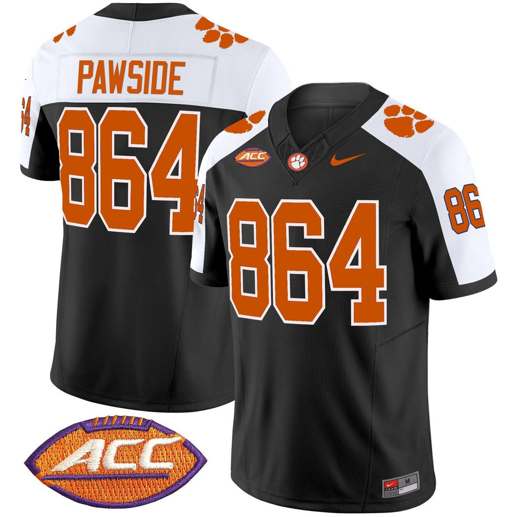 PawSide Jersey #864 Clemson Tigers 2025 Vapor Limited Stitched Black Alter