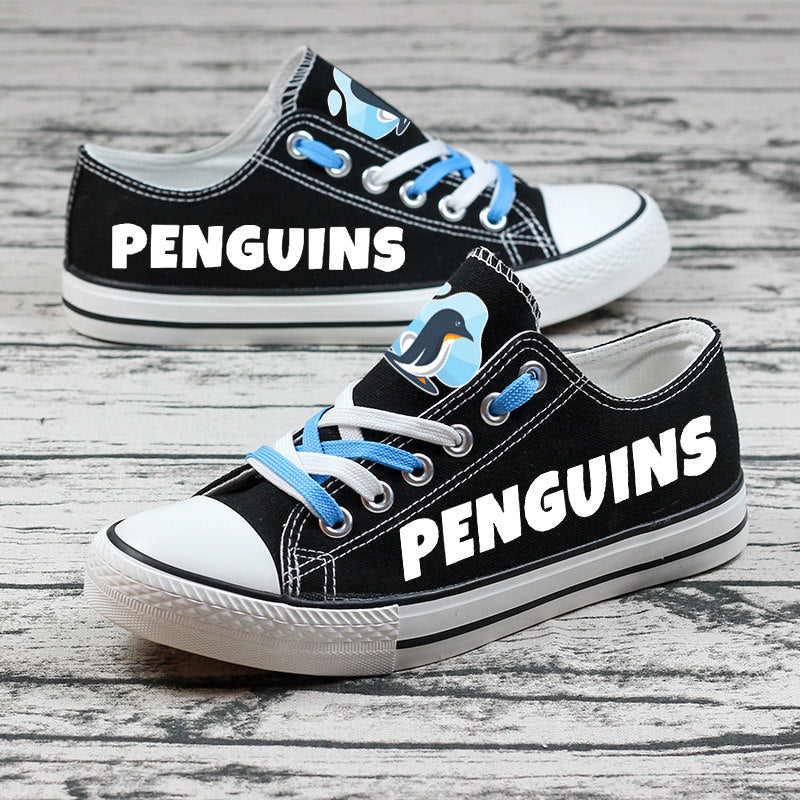 Penguins Canvas Sneakers Shoes For Men Women Fans