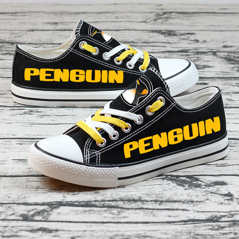 Penguins Canvas Sneakers Shoes For Men Women Fans