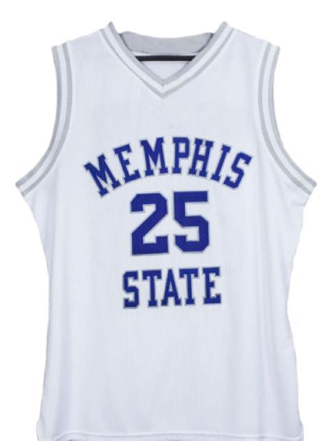 Penny Hardaway Jersey #25 Memphis State College Basketball White