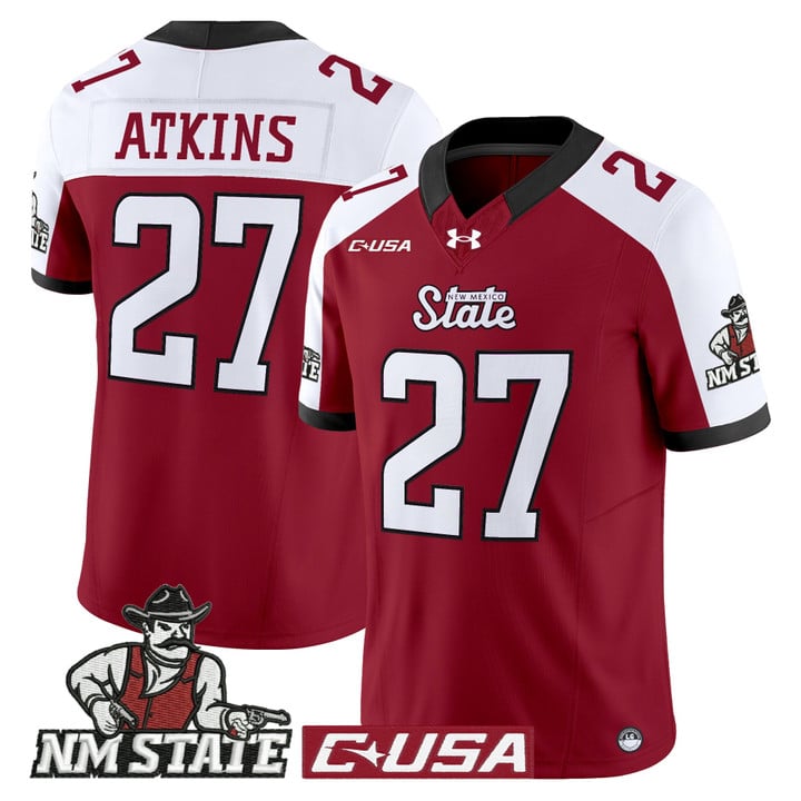 Pervis Atkins Jersey #27 New Mexico State Aggies 2025 Vapor Stitched