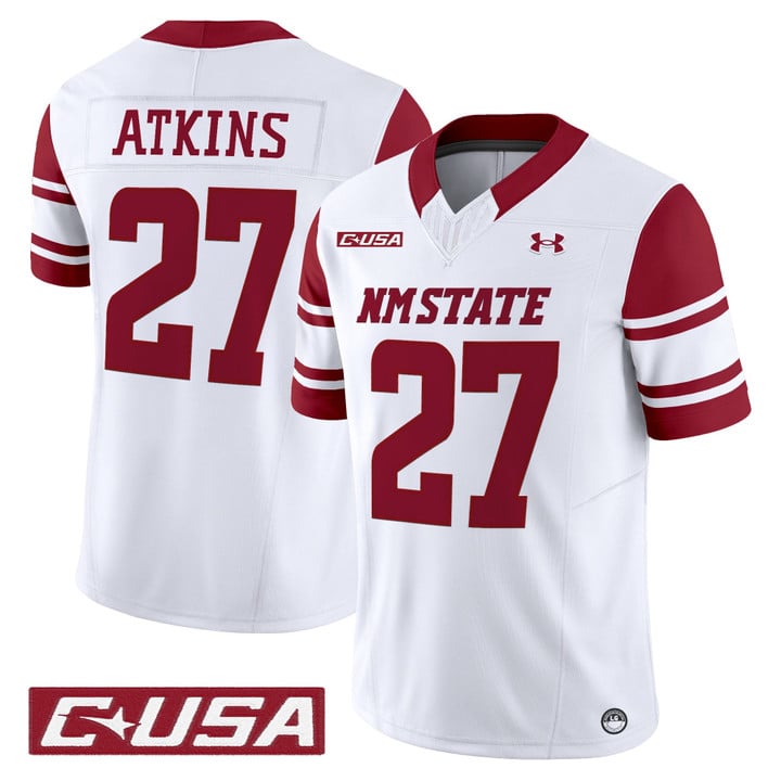 Pervis Atkins Jersey #27 New Mexico State Aggies 2025 Vapor Stitched