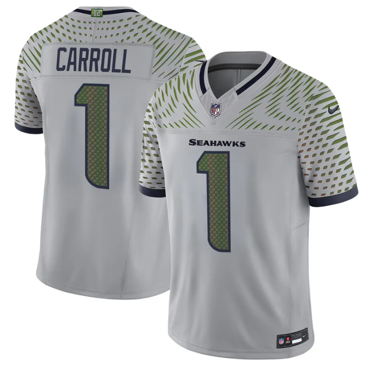 Pete Carroll Jersey #1 Seahawks 2025 Rivalries Vapor Limited Stitched
