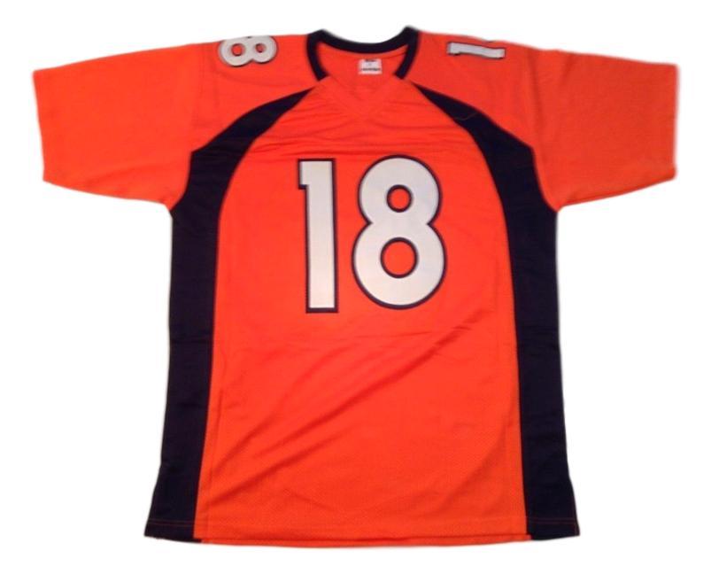 Peyton Manning CUSTOM STITCHED Unsigned Football Jersey Orange