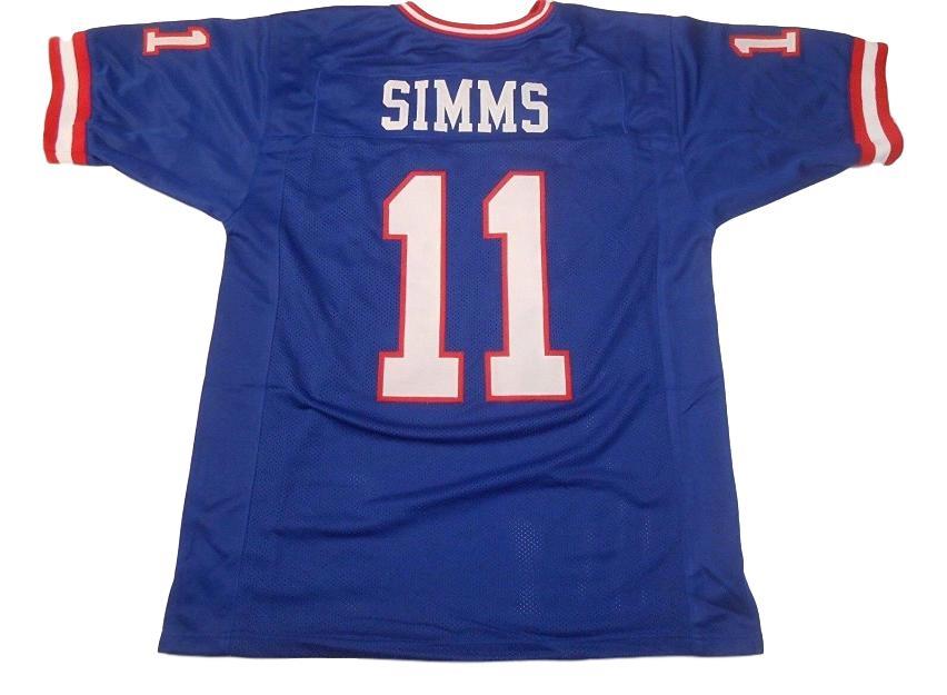 Phil Simms CUSTOM STITCHED Unsigned Football Jersey Blue