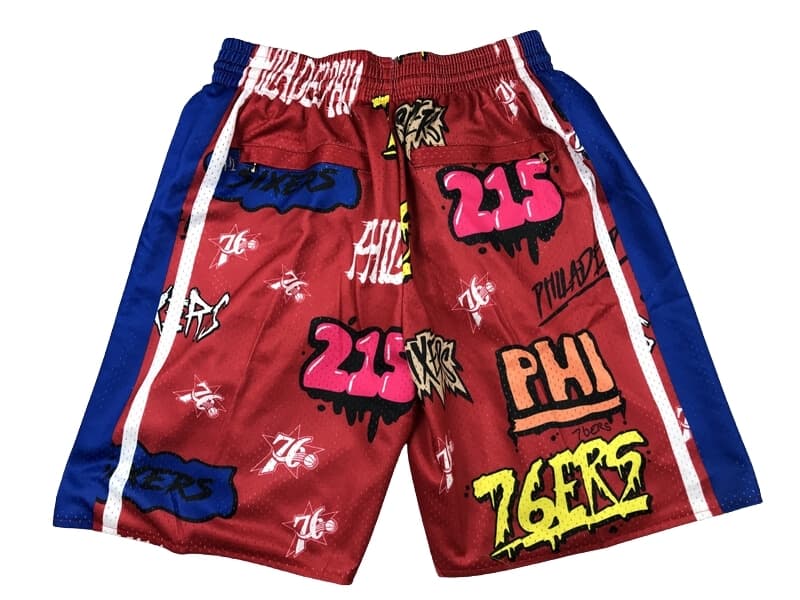 Philadelphia 76ers Slap Sticker Swingman Shorts