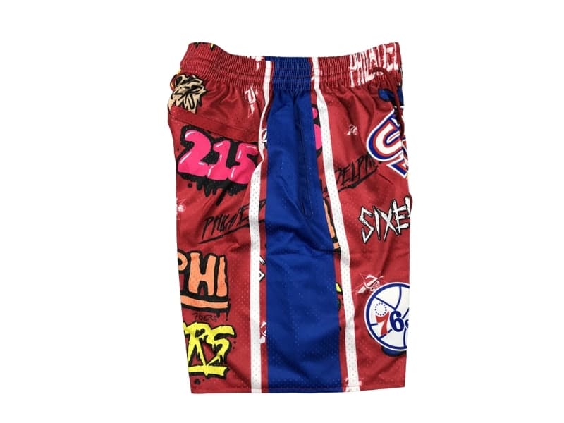 Philadelphia 76ers Slap Sticker Swingman Shorts