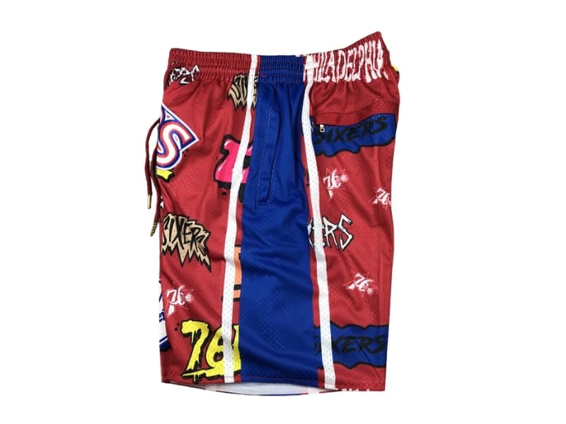 Philadelphia 76ers Slap Sticker Swingman Shorts