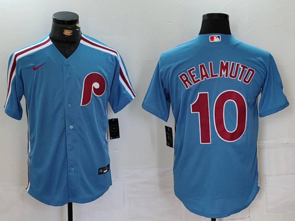 Philadelphia Phillies JT Realmuto Light Blue Throwback Replica Jersey