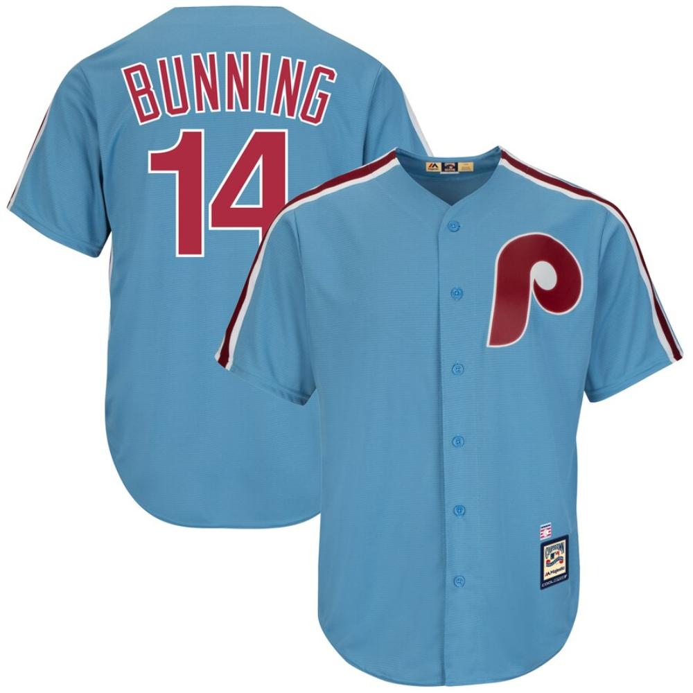 Philadelphia Phillies Jim Bunning Blue Throwback Jersey