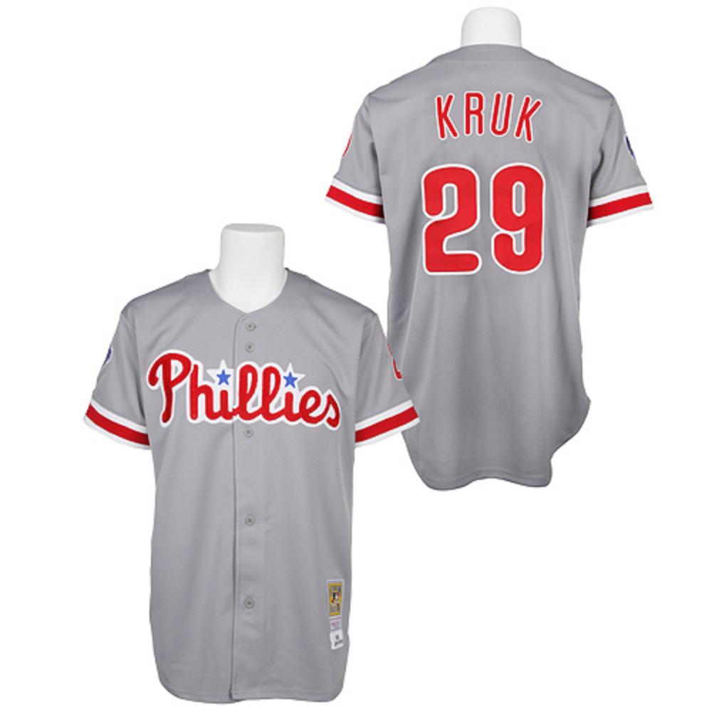 Philadelphia Phillies John Kruk Gray Throwback Jersey