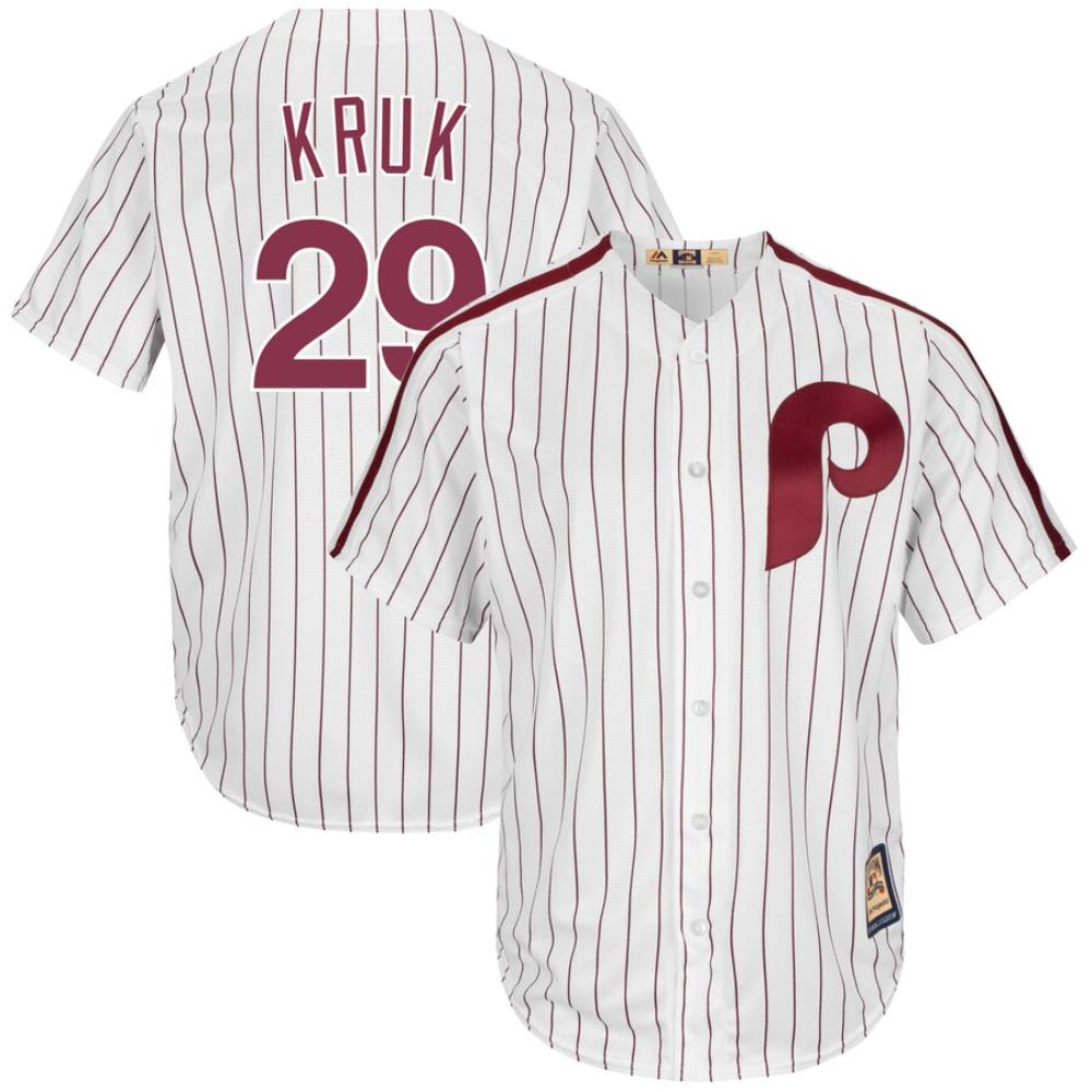 Philadelphia Phillies John Kruk White Throwback Jersey