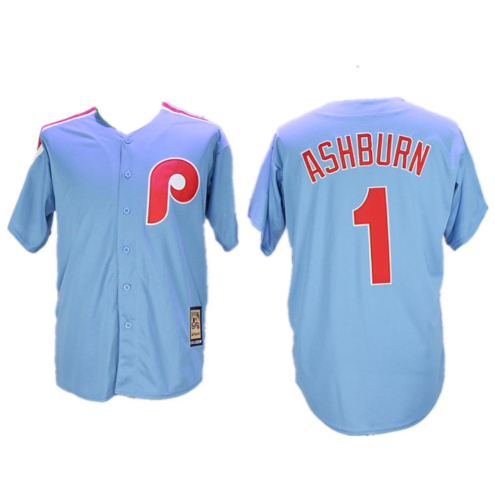 Philadelphia Phillies Richie Ashburn Blue Throwback Jersey