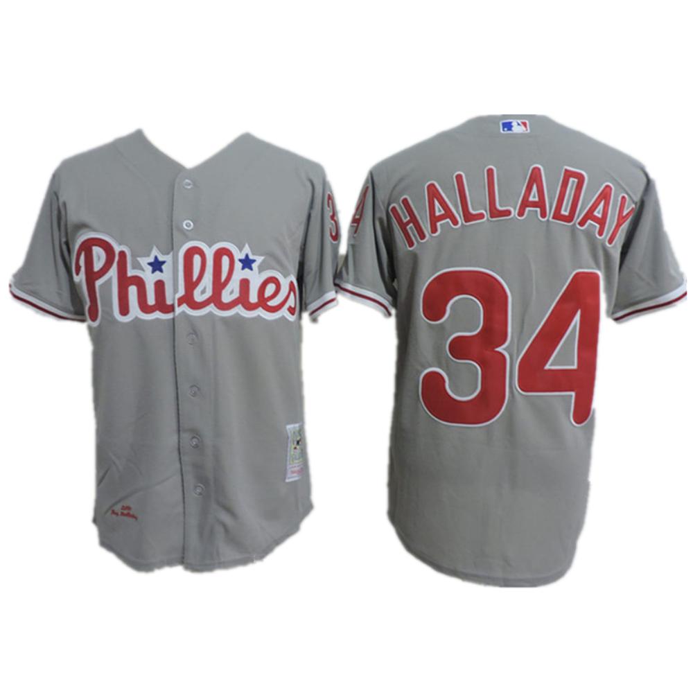 Philadelphia Phillies Roy Halladay Gray Throwback Jersey