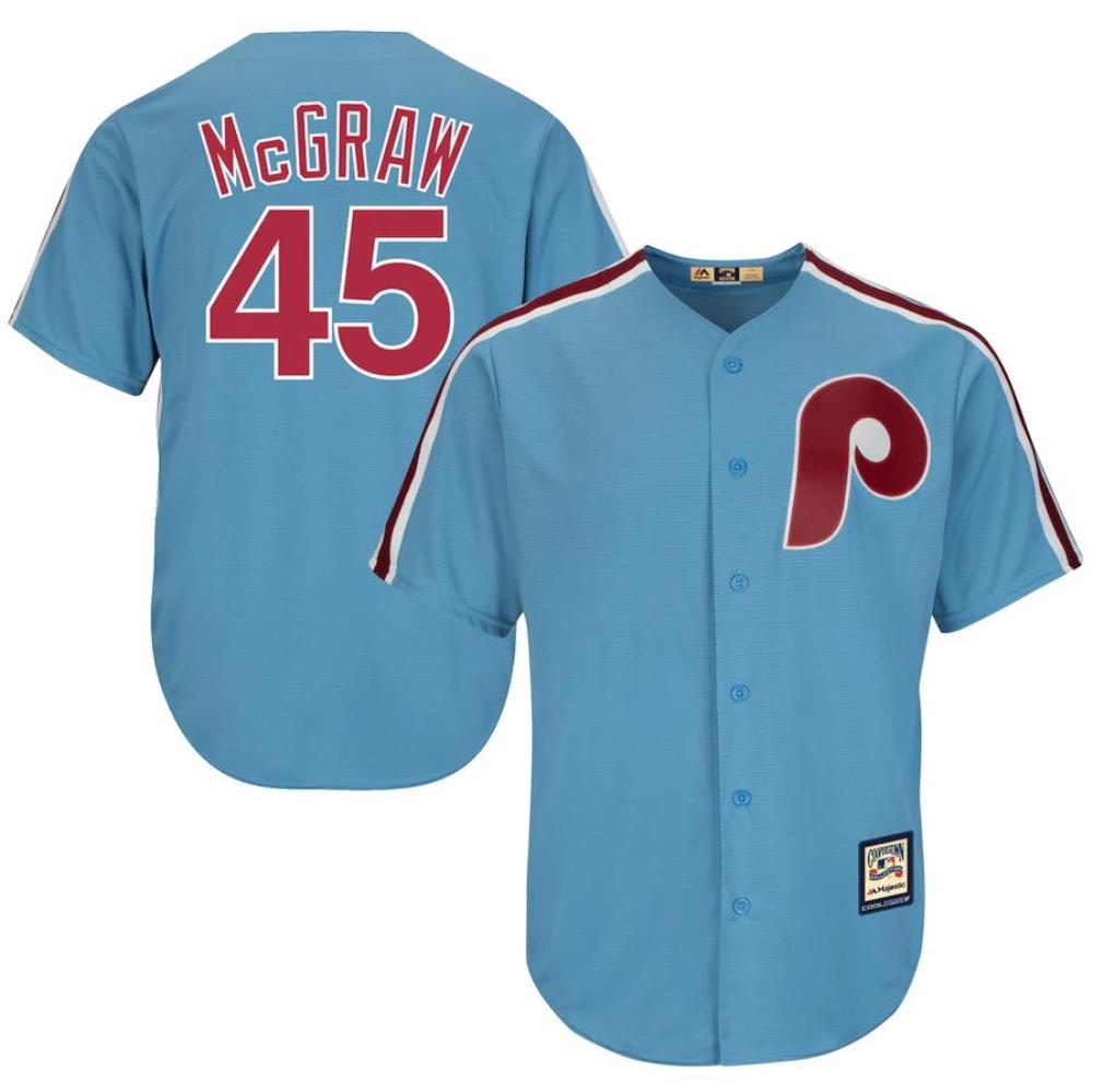 Philadelphia Phillies Tug McGraw Blue Throwback Jersey
