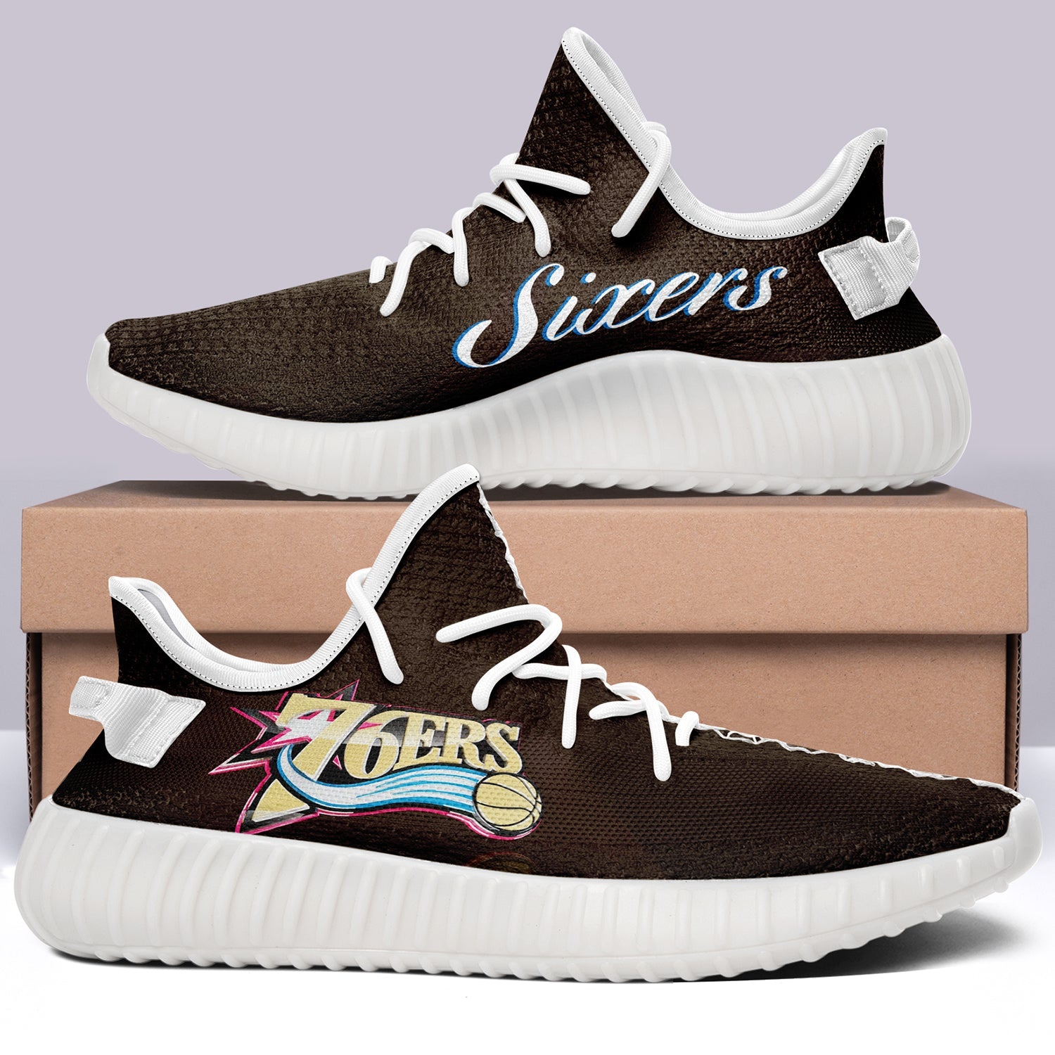 Philadelphia 76ers NBA 350v Yeezy Sneakers For Men Women Fans
