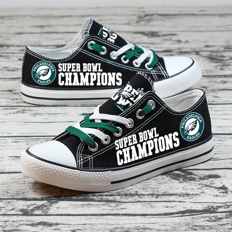 Philadelphia Eagles Low Top Canvas Sport Sneakers Shoes For Men Women Fans