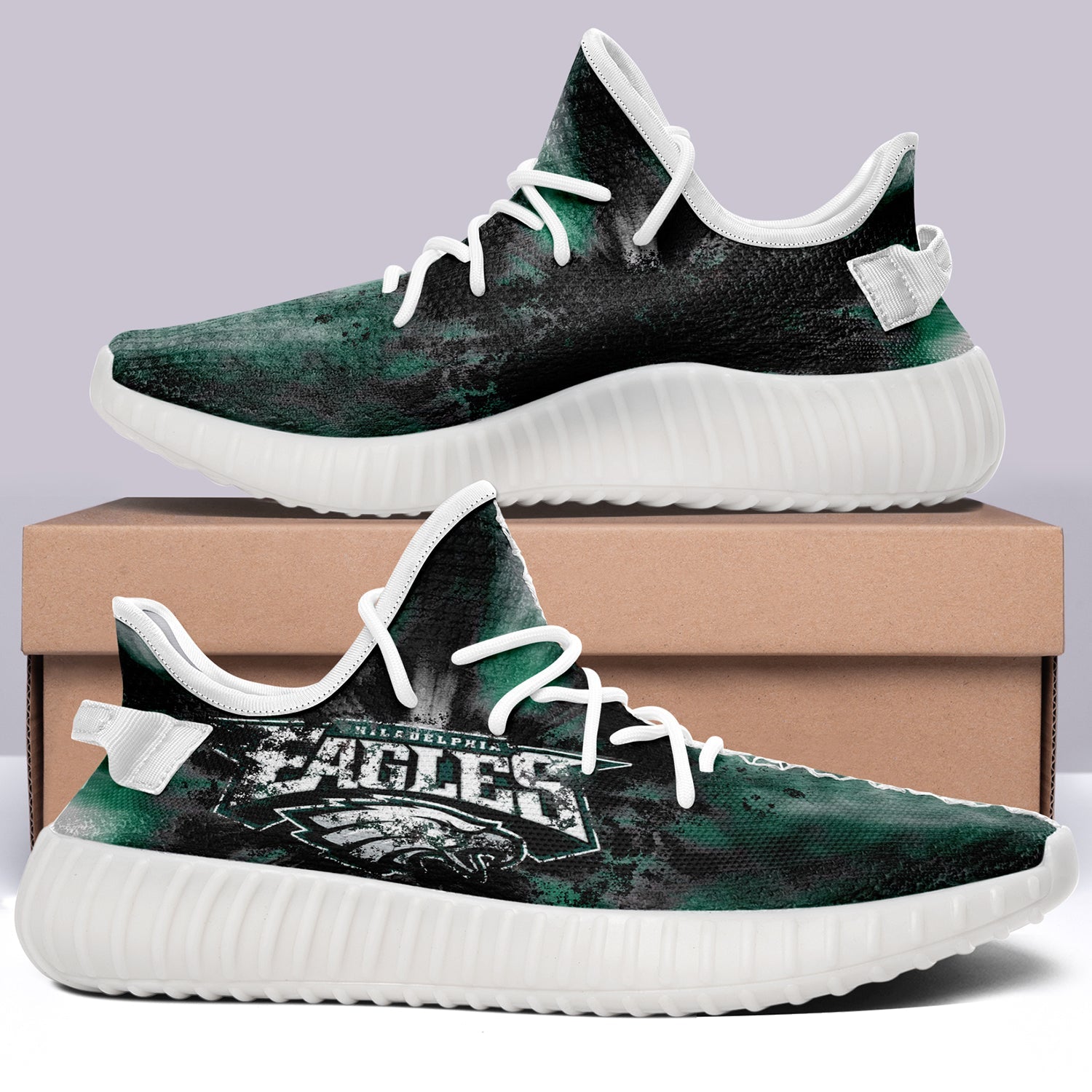 Philadelphia Eagles NFL 350v Yeezy Sneakers For Men Women Fans
