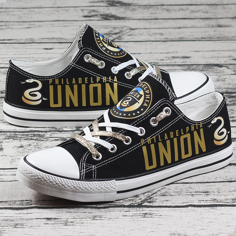 Philadelphia Union F.C. Low Top Canvas Sport Sneakers Shoes For Men Women Fans