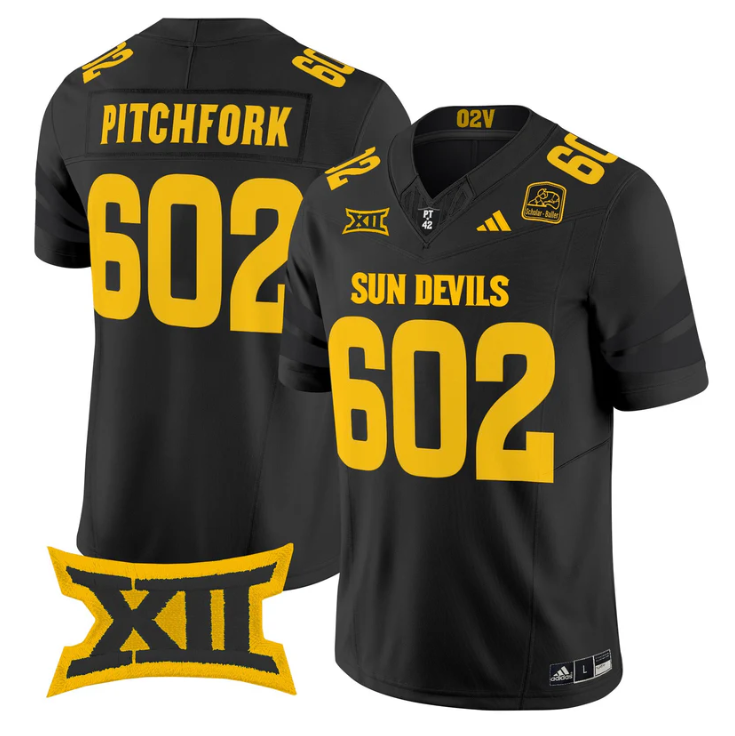 Pitchfork Jersey #602 Arizona State Sun Devils 2025 Vapor Stitched