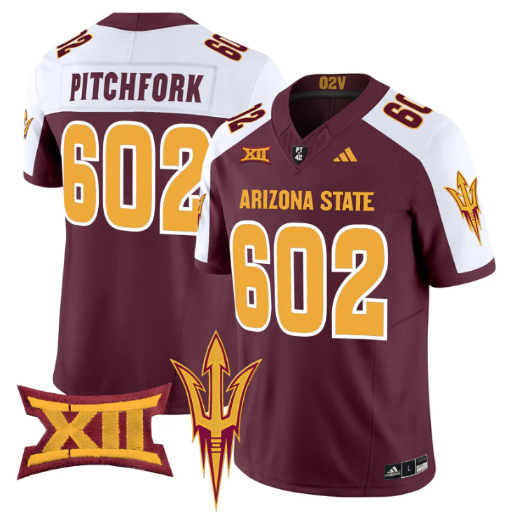 Pitchfork Jersey #602 Arizona State Sun Devils 2025 Vapor Stitched