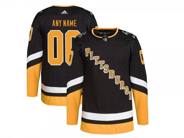 Pittsburgh Penguins 2021&22 Alternate Custom Jersey - Black