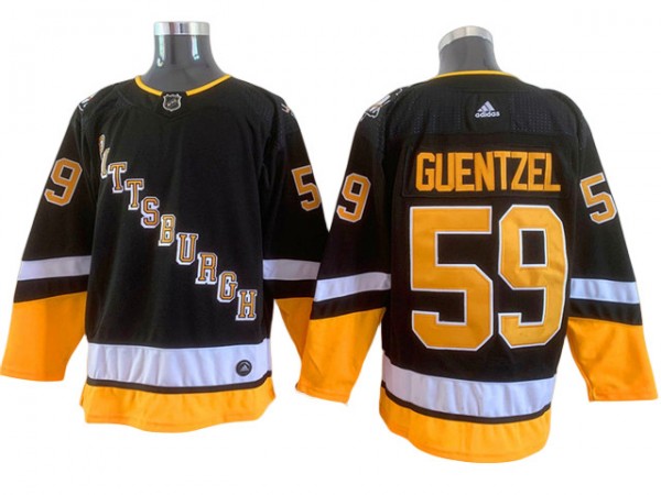 Pittsburgh Penguins #59 Jake Guentzel Black 2021&22 Alternate Jersey