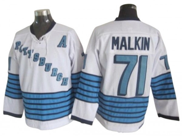 Pittsburgh Penguins #71 Evgeni Malkin 1967 Vintage CCM Jersey - White