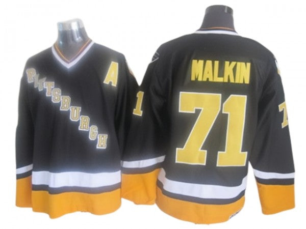 Pittsburgh Penguins #71 Evgeni Malkin 1996 Vintage CCM Jersey - Black
