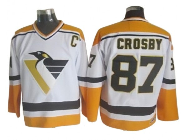 Pittsburgh Penguins #87 Sidney Crosby 1996 Vintage CCM Jersey - White
