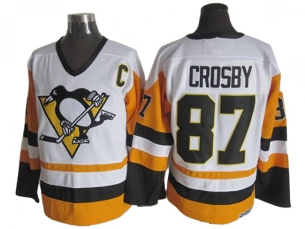 Pittsburgh Penguins #87 Sidney Crosby Vintage CCM Jersey -White
