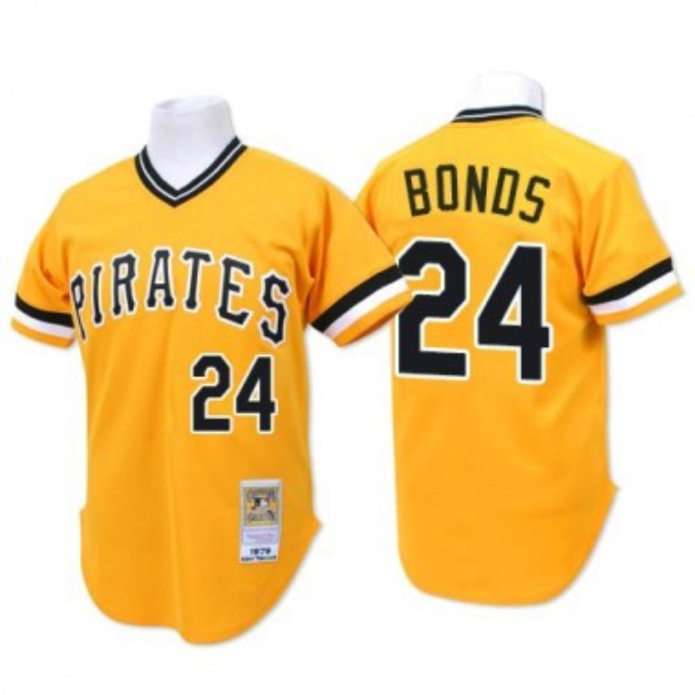 Pittsburgh Pirates Barry Bonds Yellow 1971 Throwback Pullover Jersey