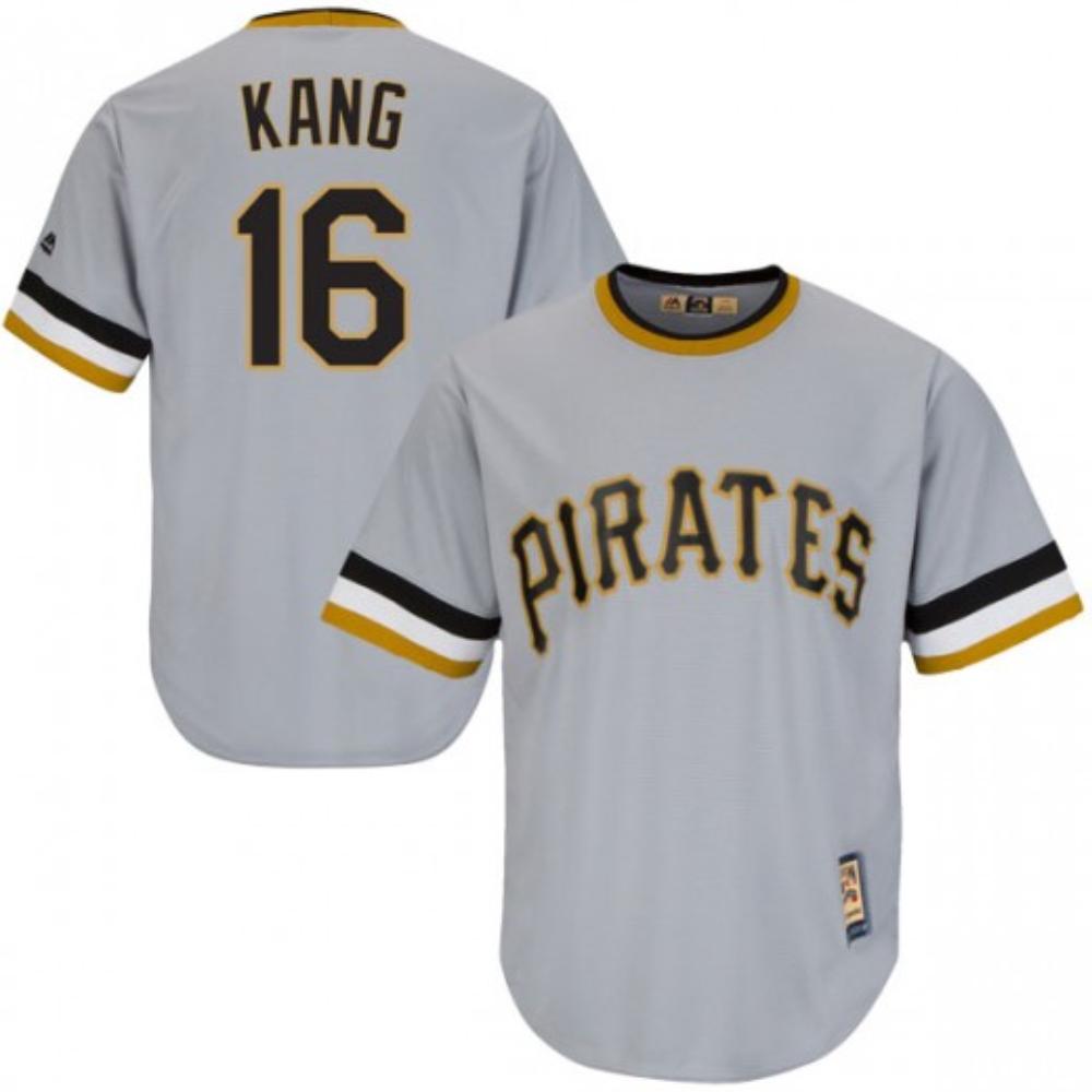 Pittsburgh Pirates Jung Ho Kang Gray Throwback Pullover Jersey